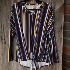 Kids navy knot tie top